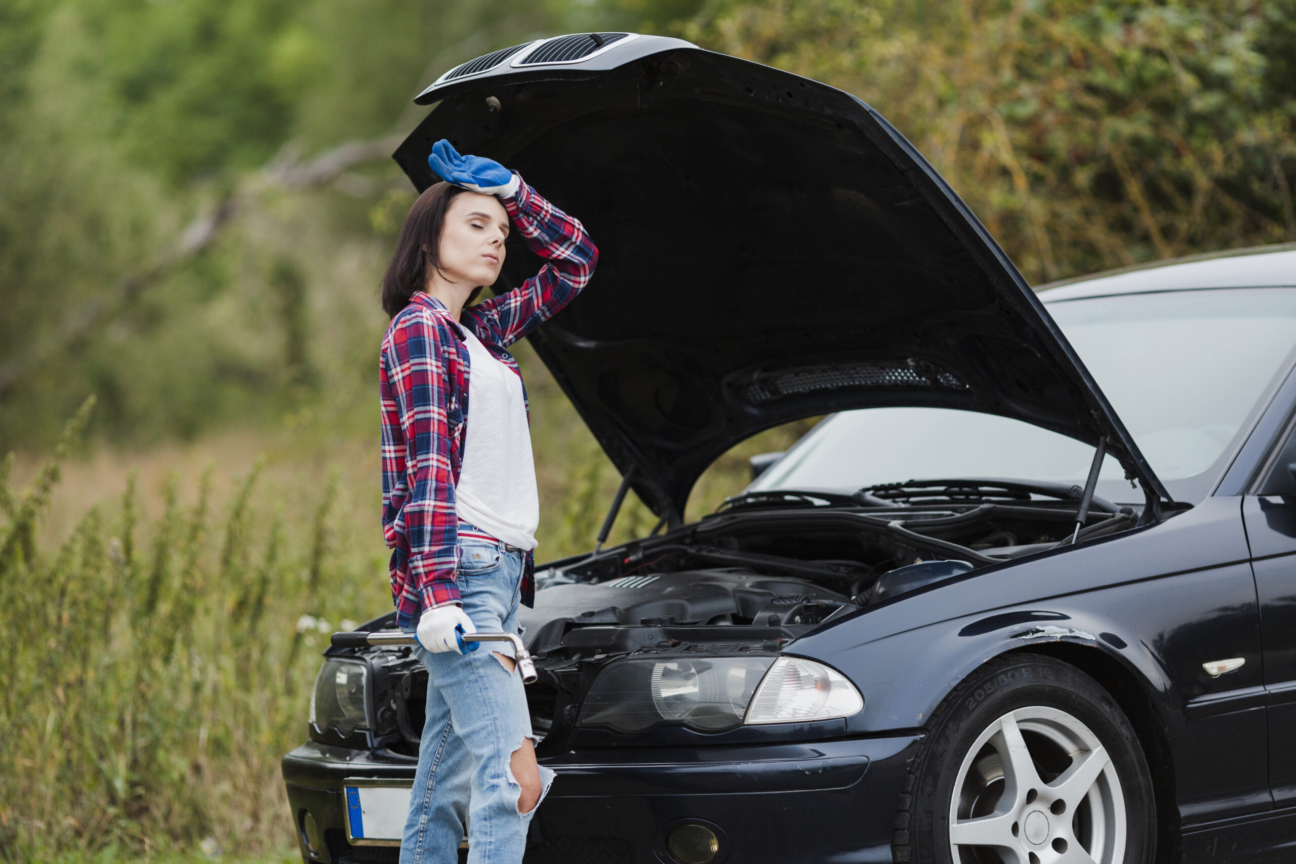 In this picture it shows the woman is trying to fix this on her own but still does not work