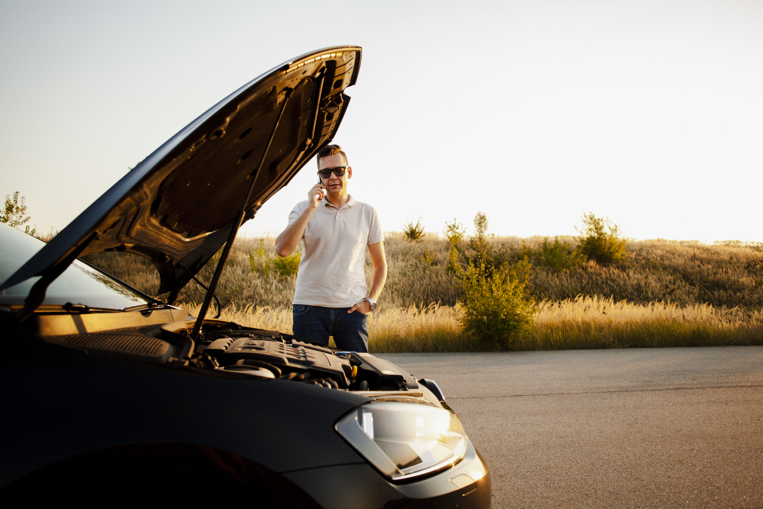 Car problem along the road